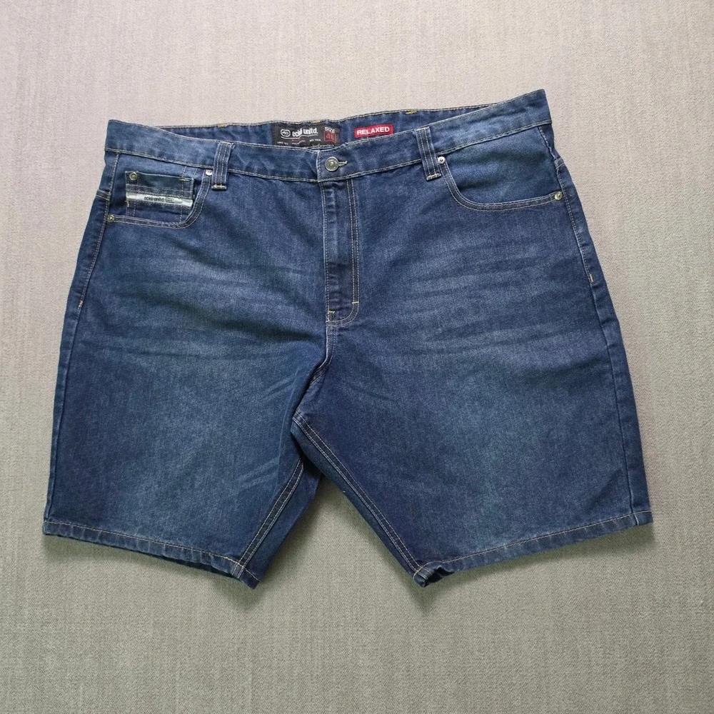 Ecko Unltd Denim Shorts Mens 46 Blue Relaxed Fit Jean Streetwear